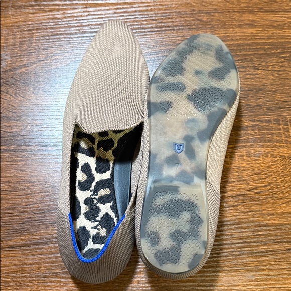 Rothy's Tan and Blue woman’s Loafers - Picture 4 of 5